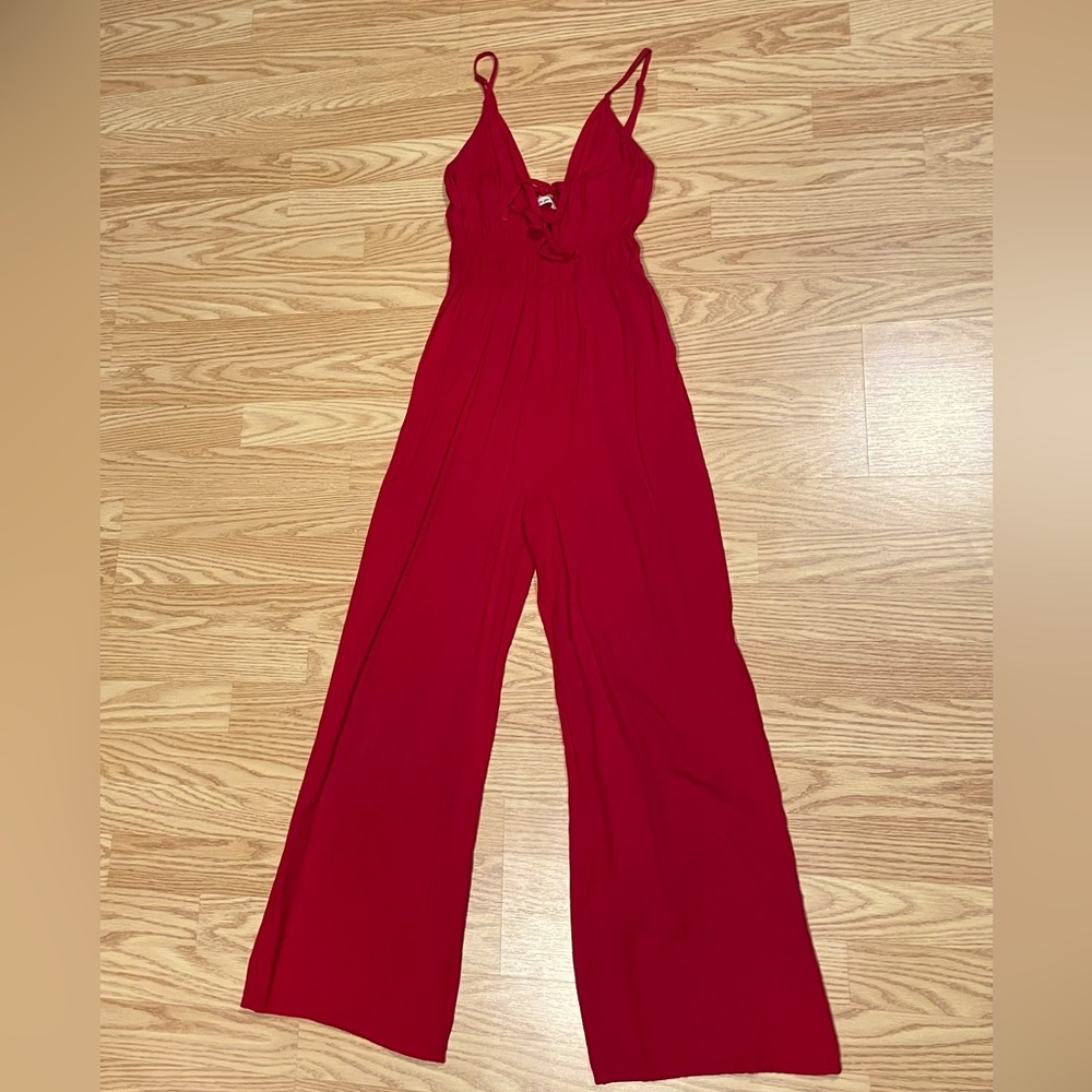 Red Francesca’s Collections Jumpsuit